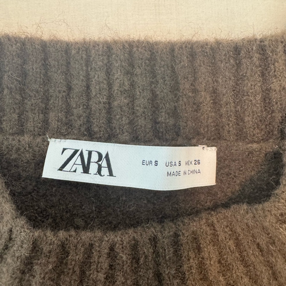 Zara Chocolate Brown Crewneck Sweater - Picture 3 of 3